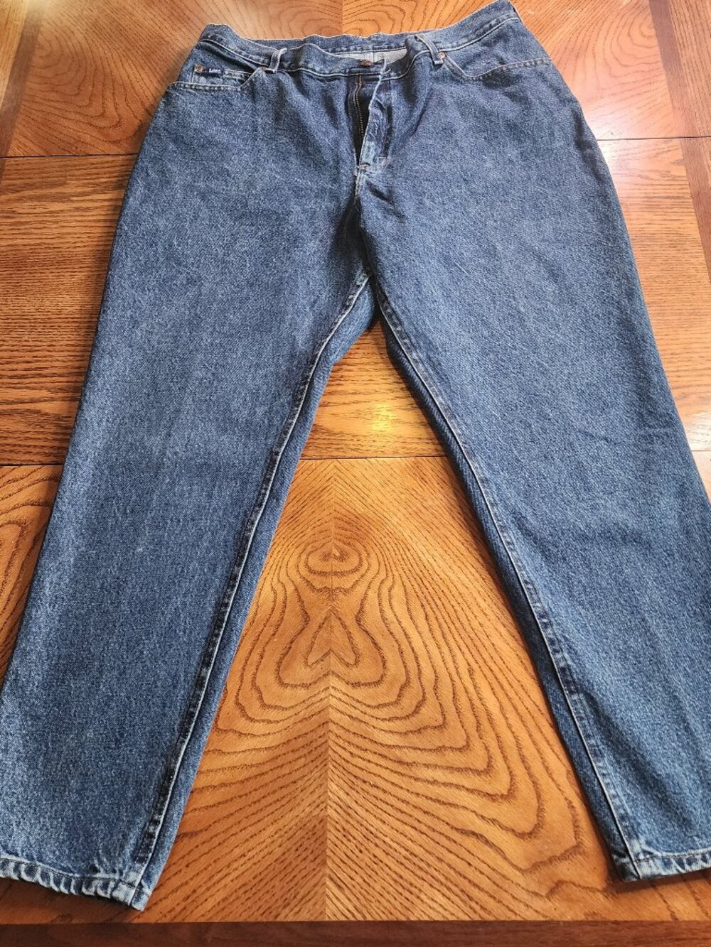 Lee Women's Relaxed Fit Straight Leg High Rise Jeans Dark Wash Blue Size 18 W